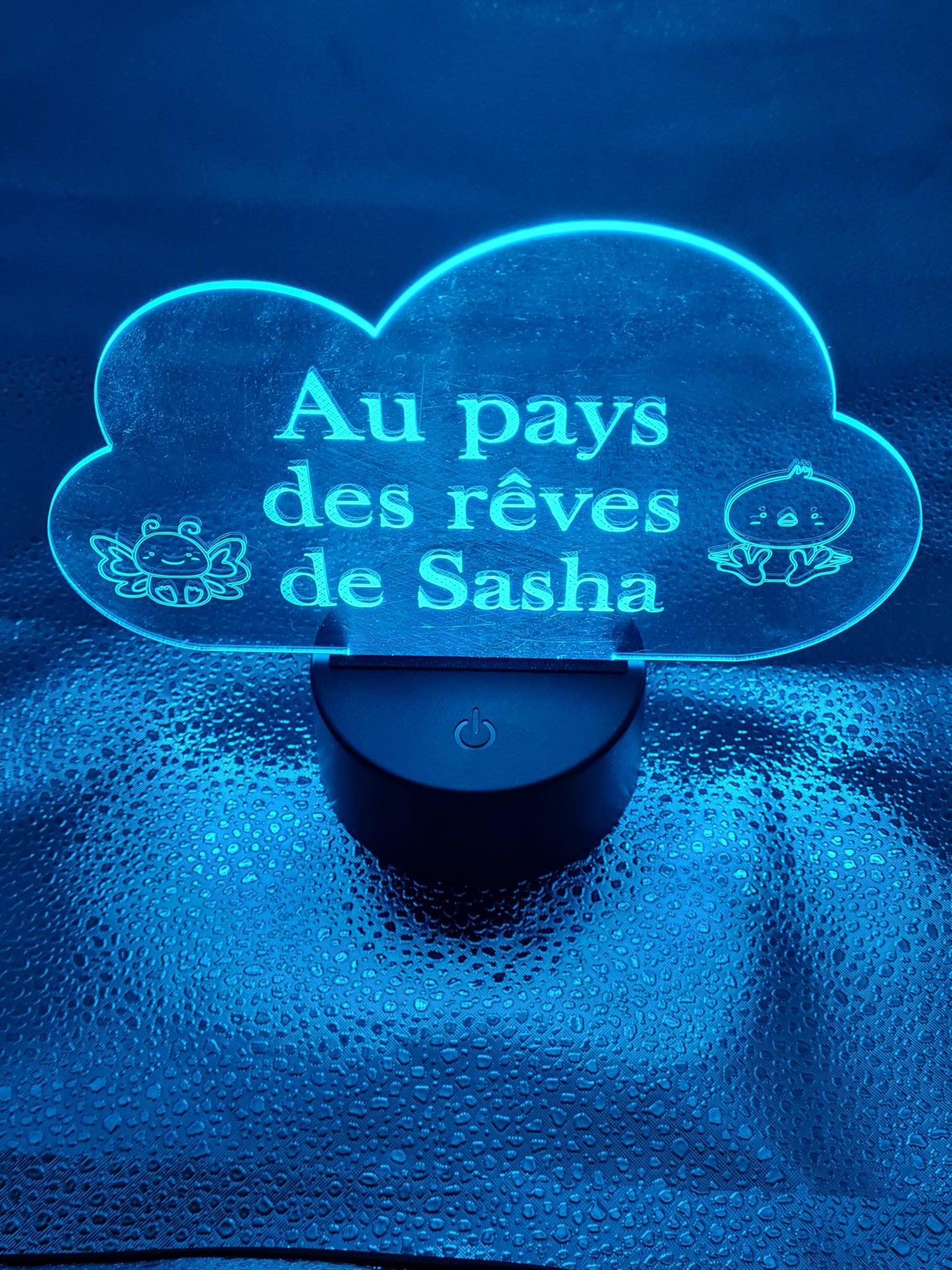 Personalized child LED night light with first name