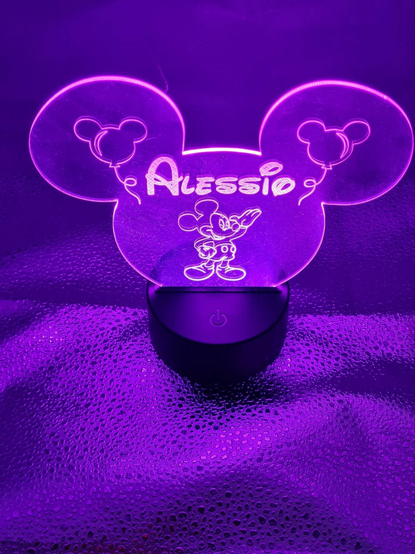 Personalized child LED night light with first name