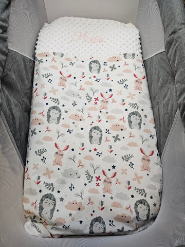 Couverture Personnalisée Fille 70cm x 95cm pour 0-3 ans | Coton et Minky