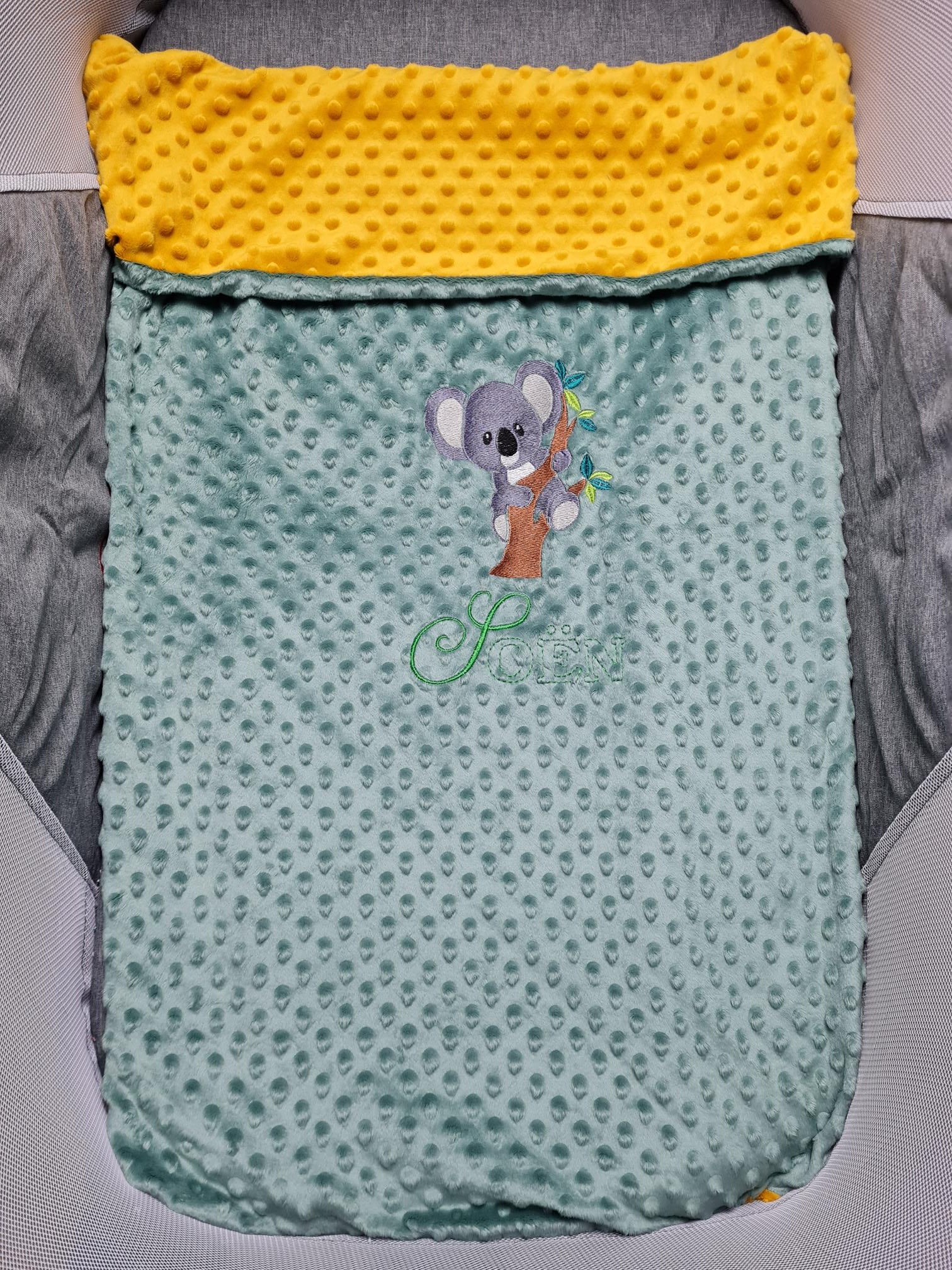 Couverture bébé | Double Minky | Avec broderie personnalisée | Modèle Garçon