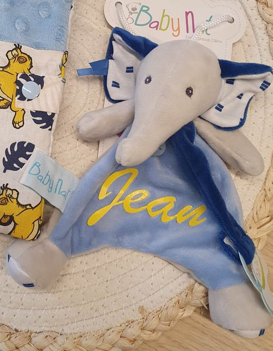 Cuddly Toy & Pacifier Clip Edgar Personalized - Calincaline.be