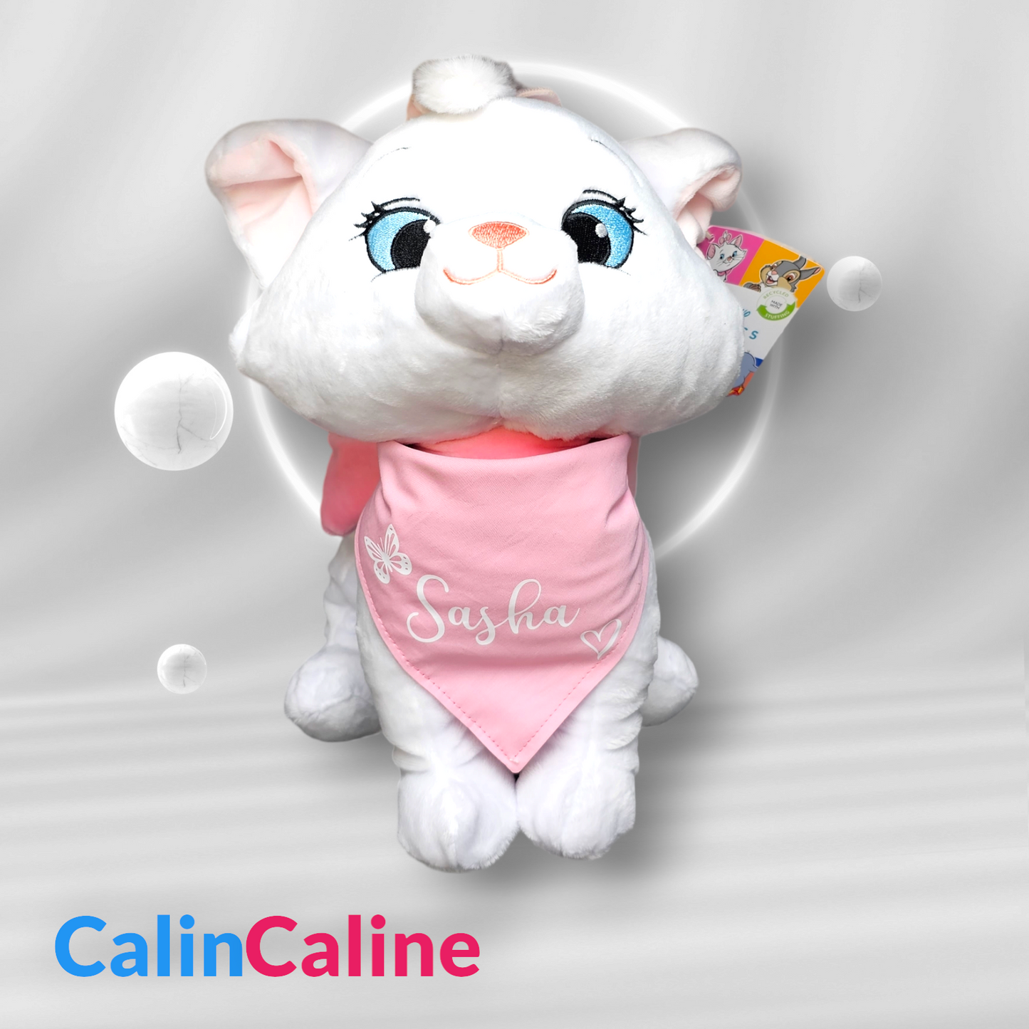 Peluche Disney Marie 35cm avec Bandana personnalisé | Nicotoy