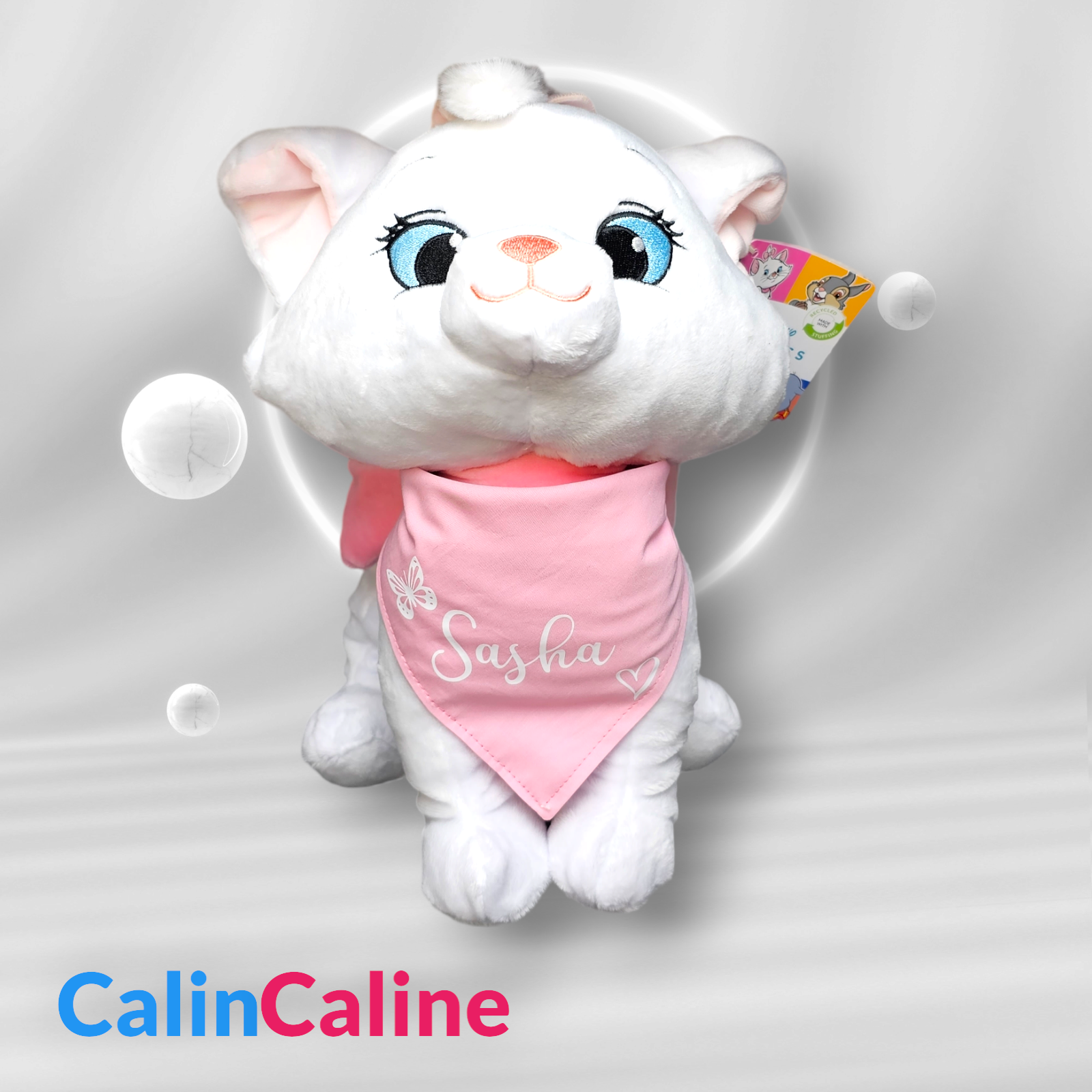 Peluche Disney Marie 35cm avec Bandana personnalisé | Nicotoy
