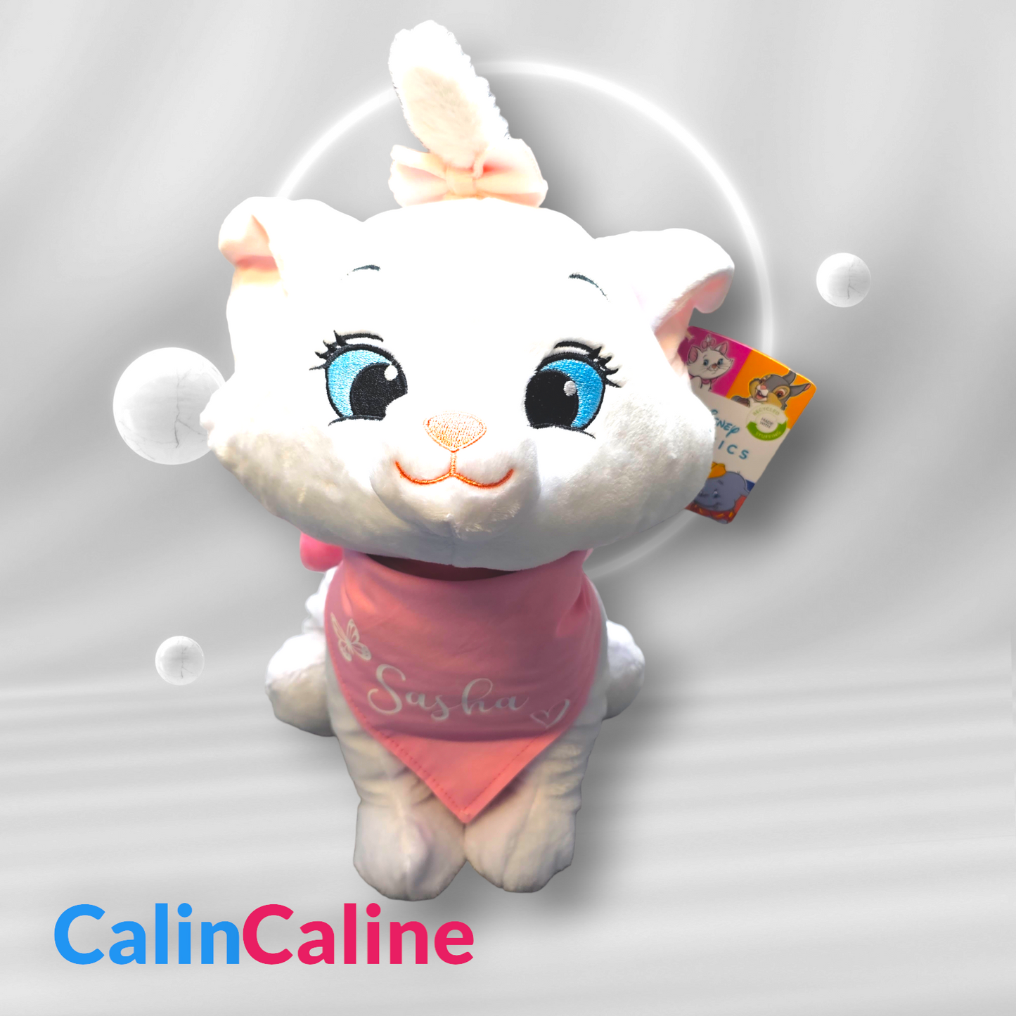 Peluche Disney Marie 35cm avec Bandana personnalisé | Nicotoy