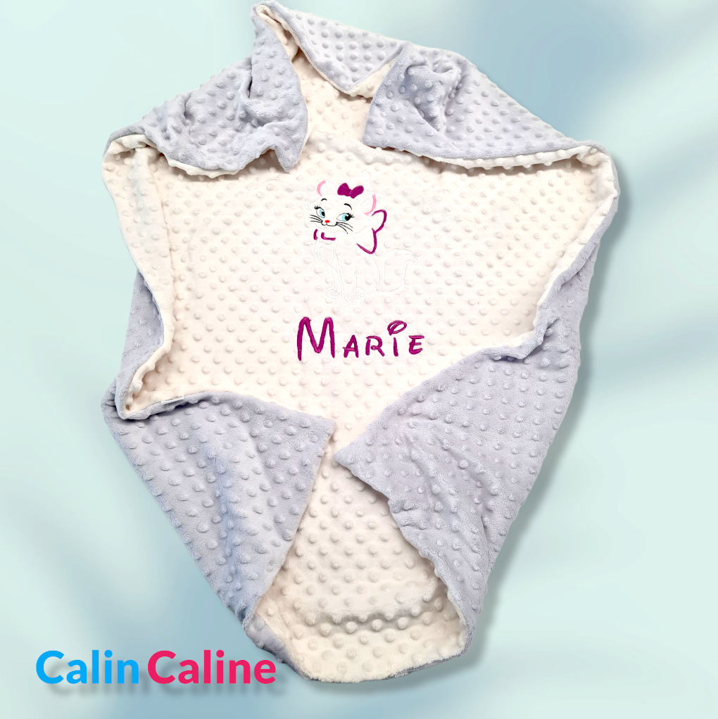 Couverture bébé | Double Minky | Avec broderie personnalisée | Modèle Fille