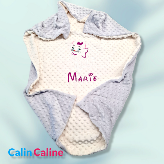 Couverture bébé | Double Minky | Avec broderie personnalisée | Modèle Fille