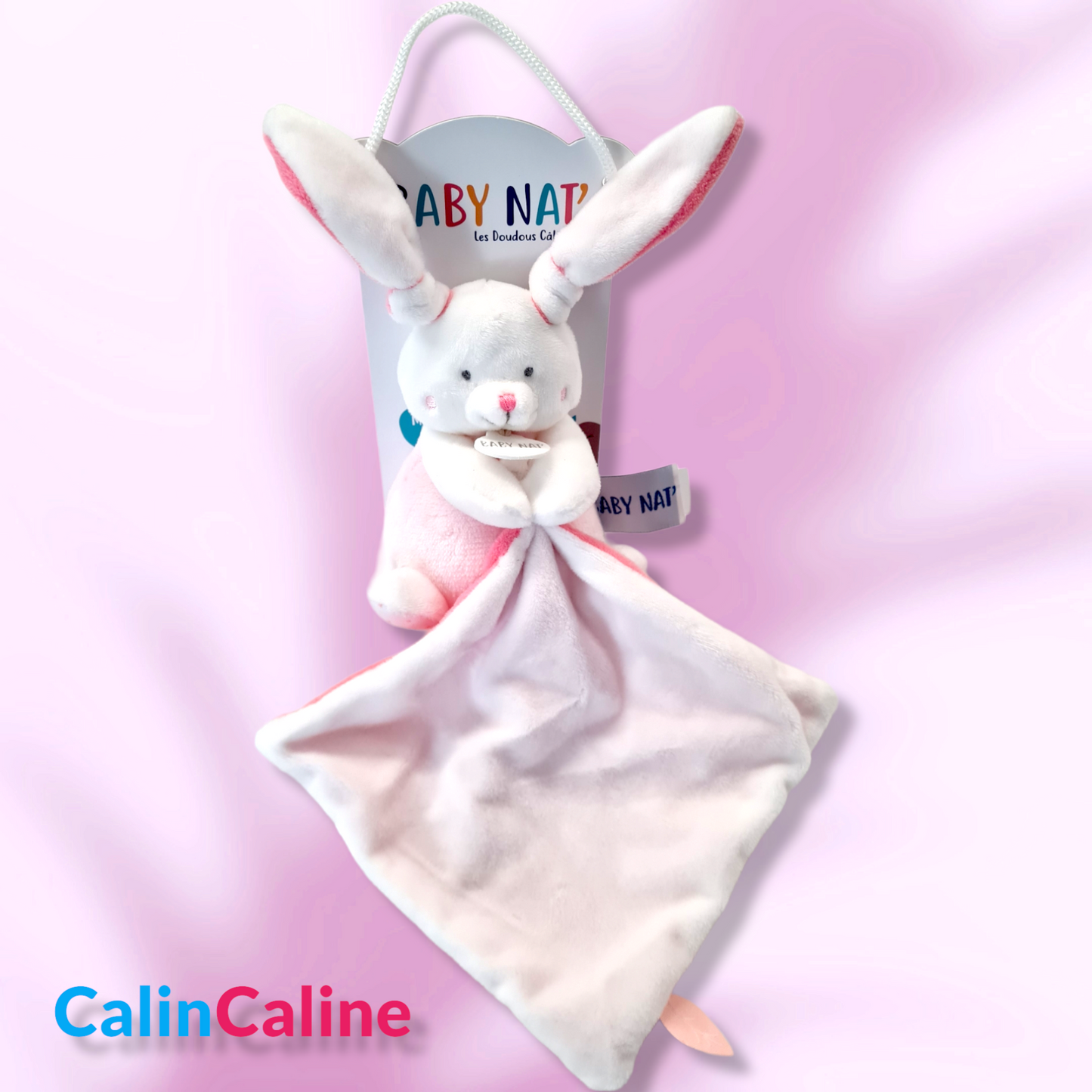 Puppet with personalized girl's rabbit soft toy 12 cm