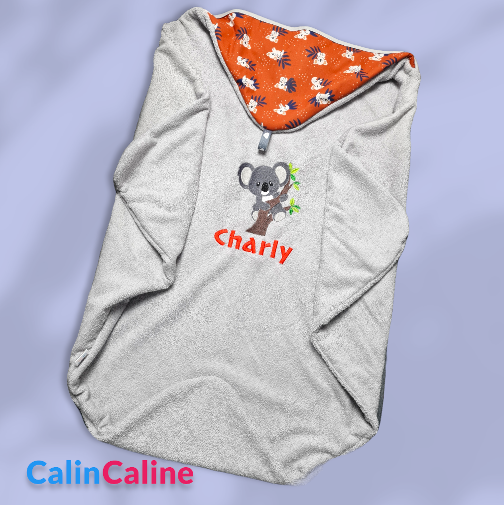 Personalized baby bathing cape 0-3 years old - Boy