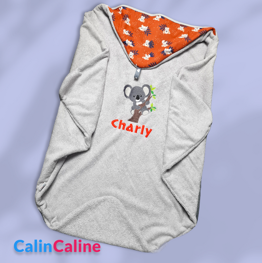 Cape de bain bébé personnalisée 0-3 ans - Garçon