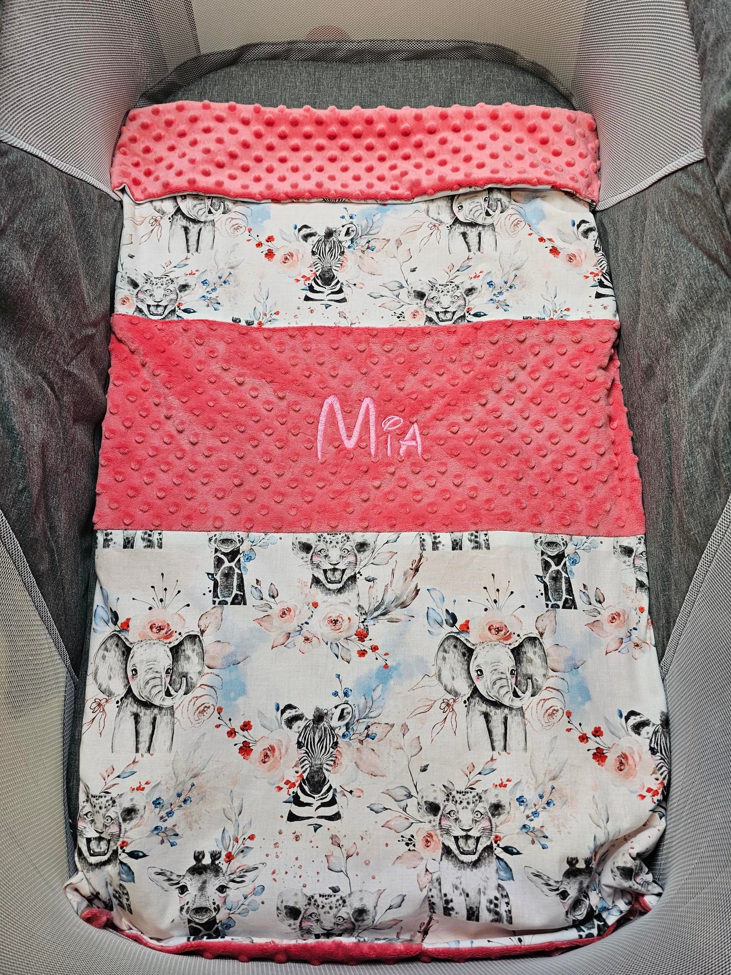 Couverture Personnalisée Fille - Modèle 2 - 70cm x 95cm - Calincaline.be