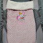 Couverture bébé avec broderie personnalisée - Modèle Fille - Calincaline.be