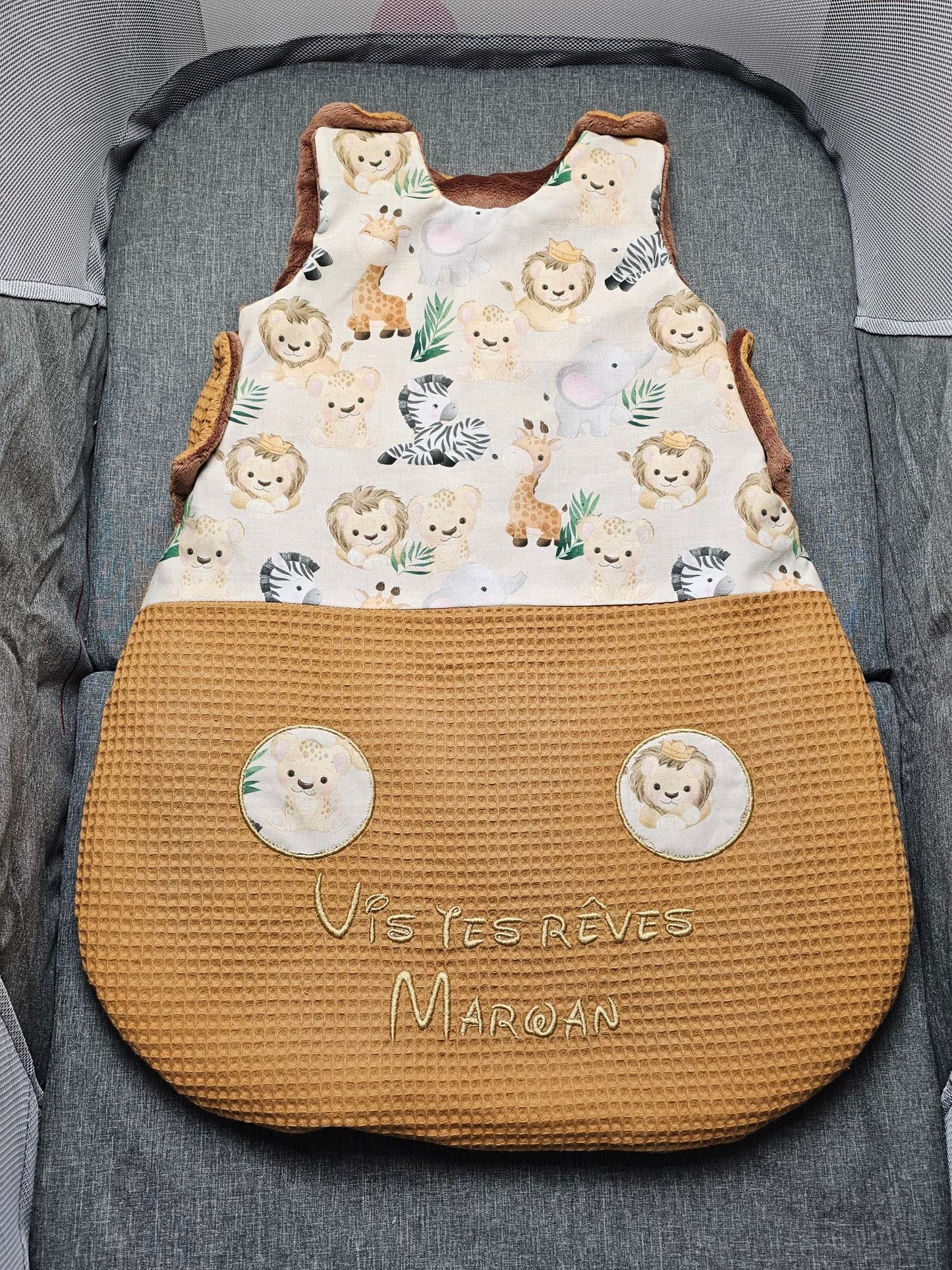 Gigoteuse Personnalisée Garçon 0-6m et 6-12m - Calincaline.be