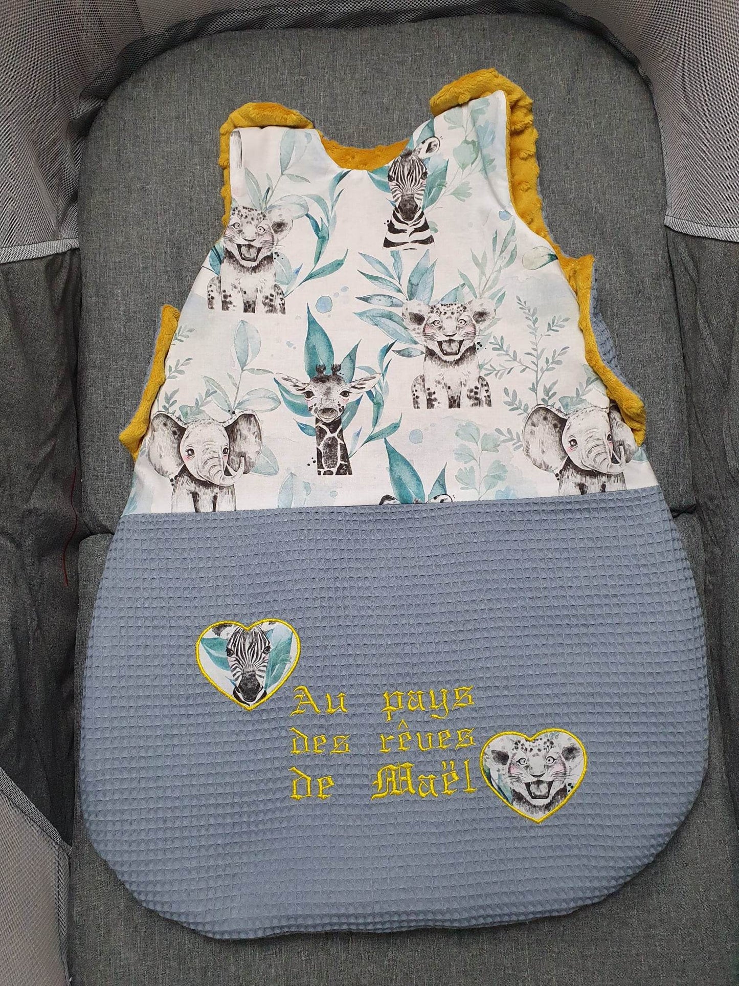 Personalized Baby Sleeping Bag Girl 0-6m and 6-12m - Calincaline.be