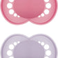 2 Sucettes MAM PURE personnalisées | 6-16 mois | 100% Durable | Rose & Mauve