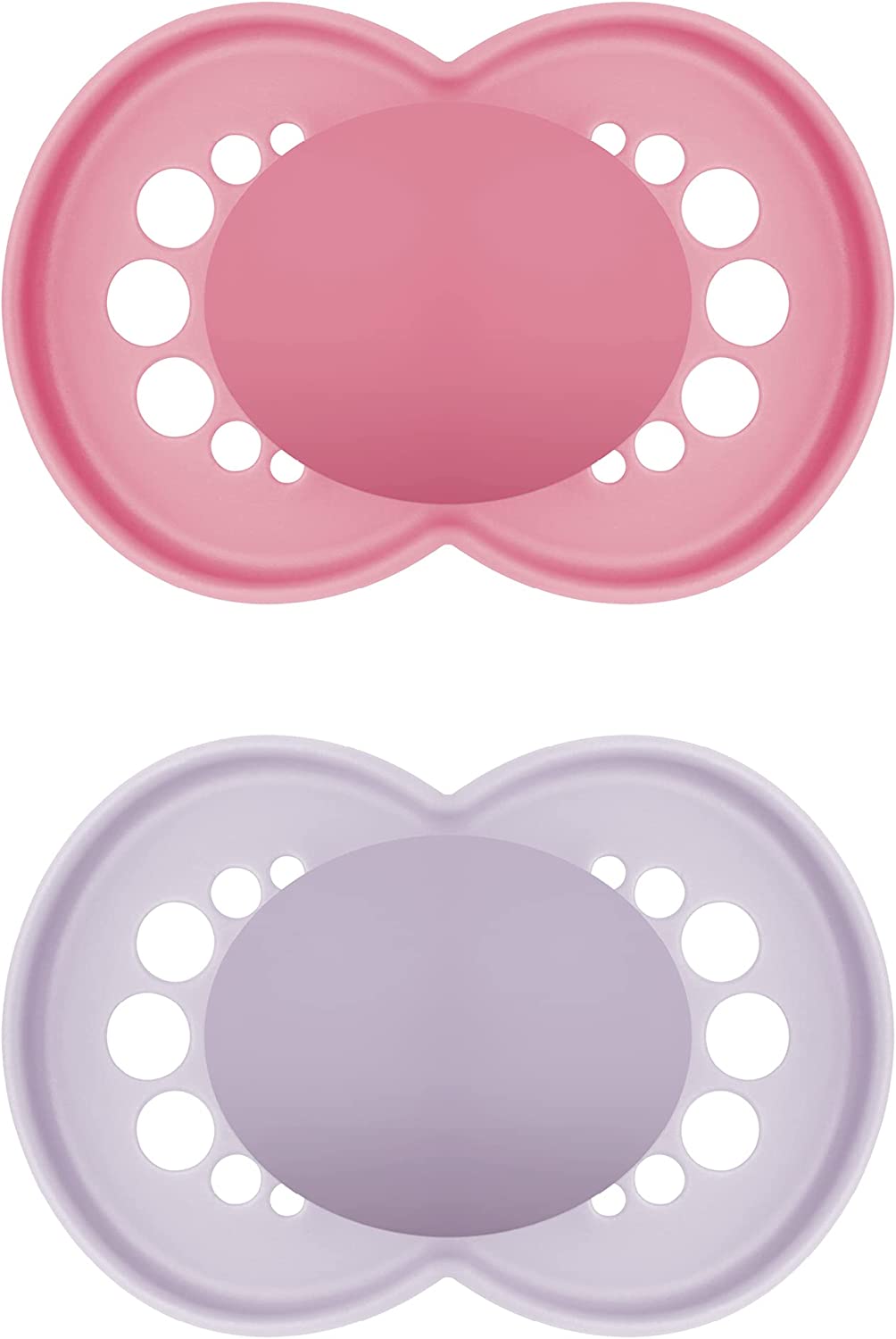 2 Sucettes MAM PURE personnalisées | 6-16 mois | 100% Durable | Rose & Mauve
