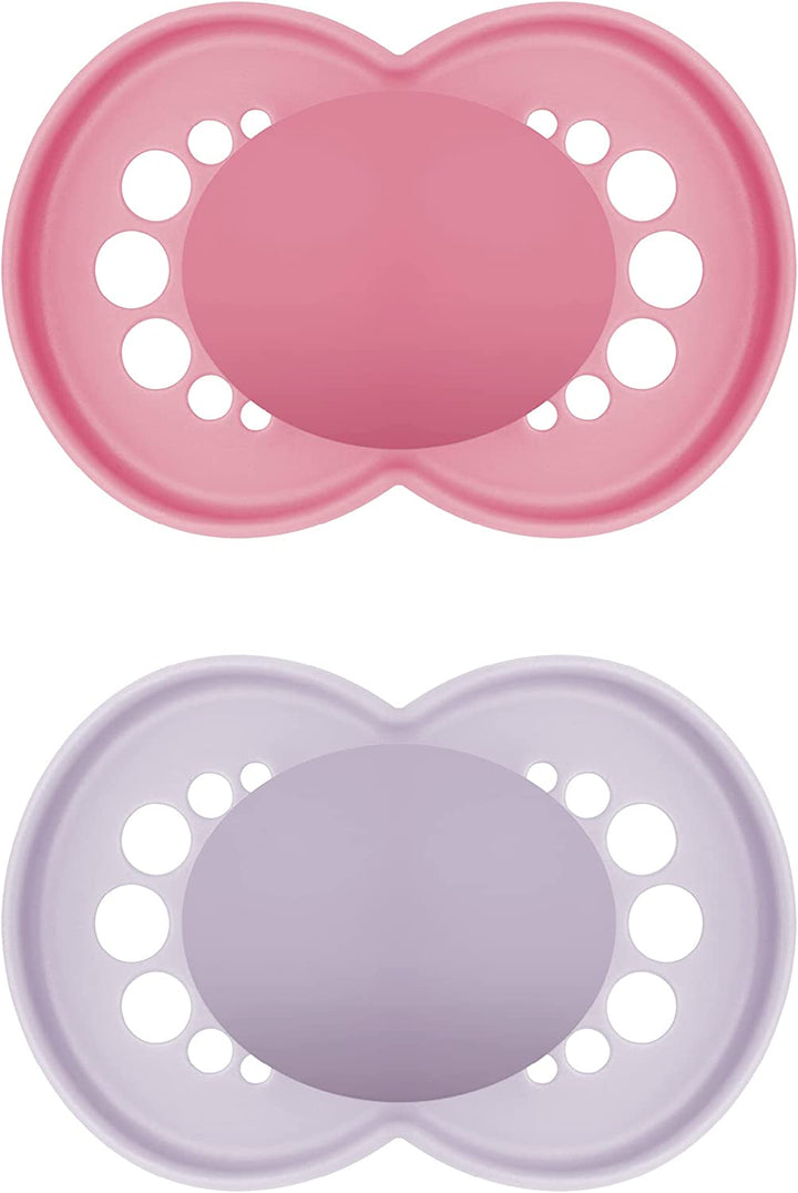 2 Sucettes MAM PURE personnalisées | 6-16 mois | 100% Durable | Rose & Mauve