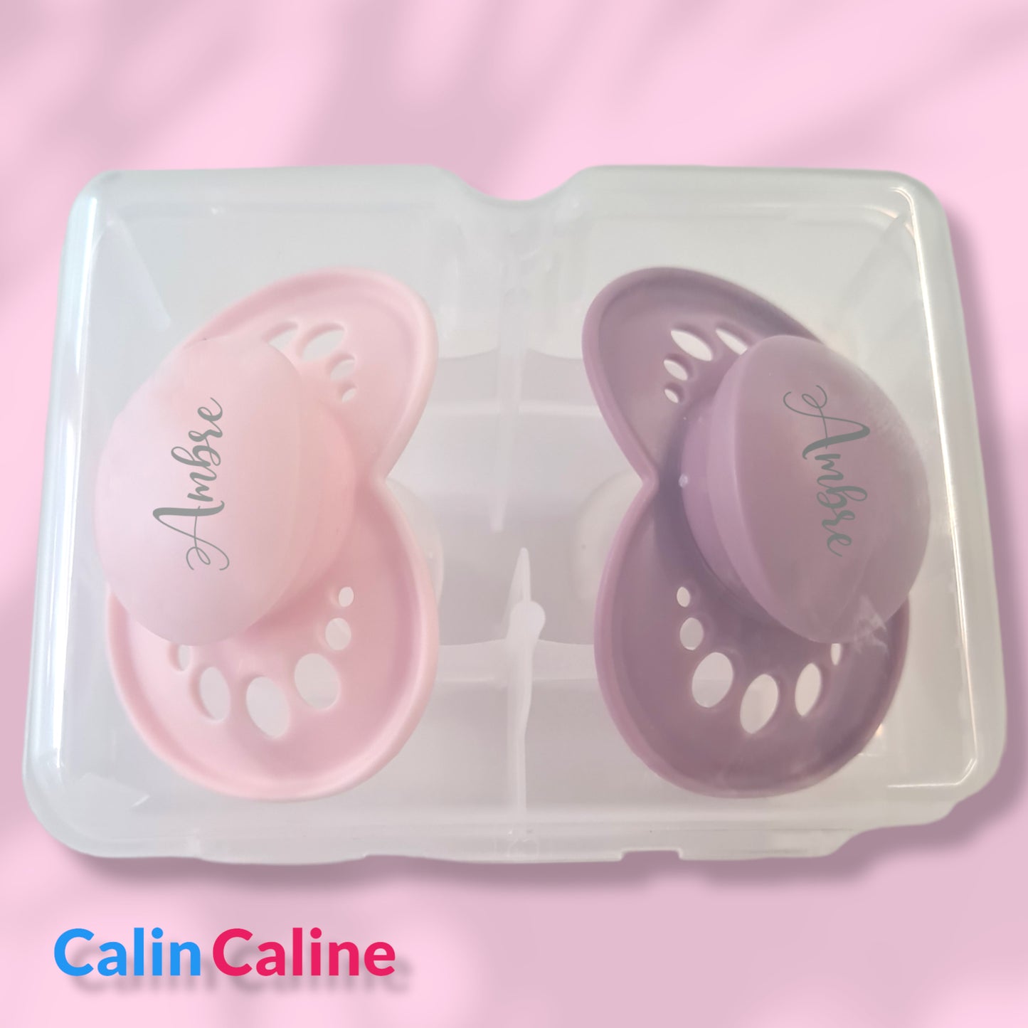 2 personalized MAM Colors 6m pacifiers - Girl - 6 months and over