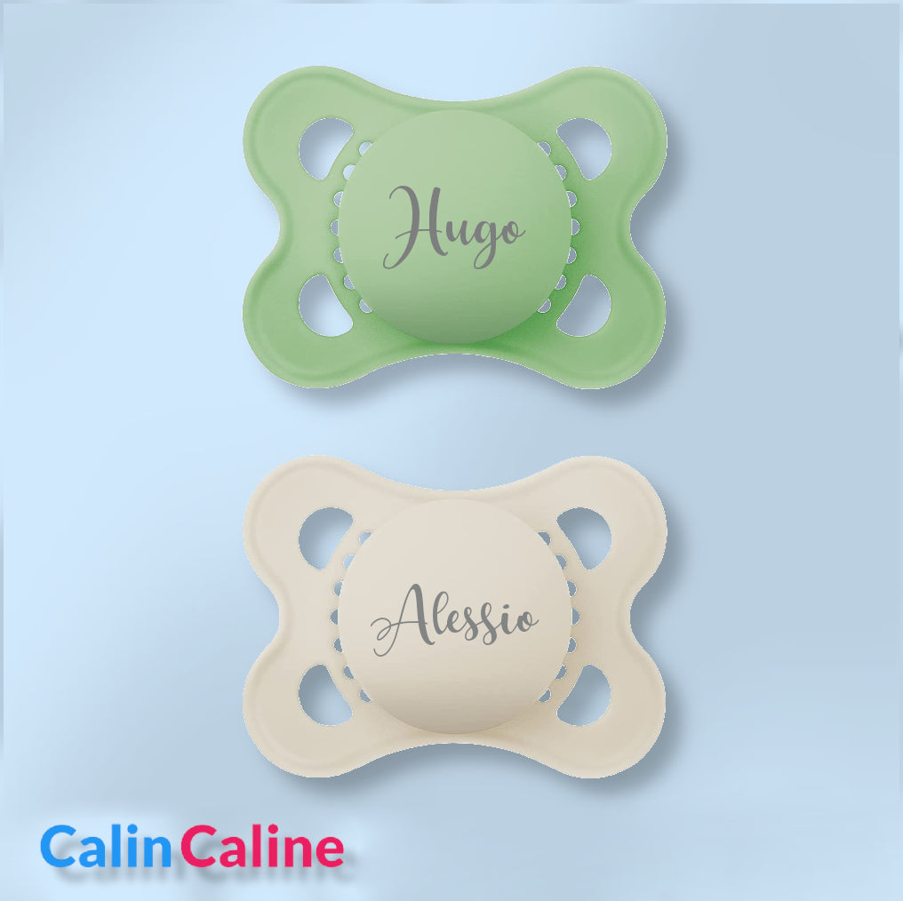 2 personalized MAM PURE pacifiers | Boy | 0 to 6 months