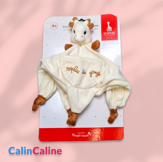 Doudou Sophie la Girafe avec Attache Sucette - Personnalisé avec prénom